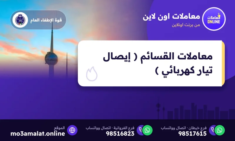 معاملات القسائم ( إيصال تيار كهربائي )